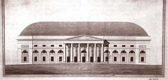 Abb. 3, Carl Gotthard Langhans Schauspielhaus Fassadenansicht 1800